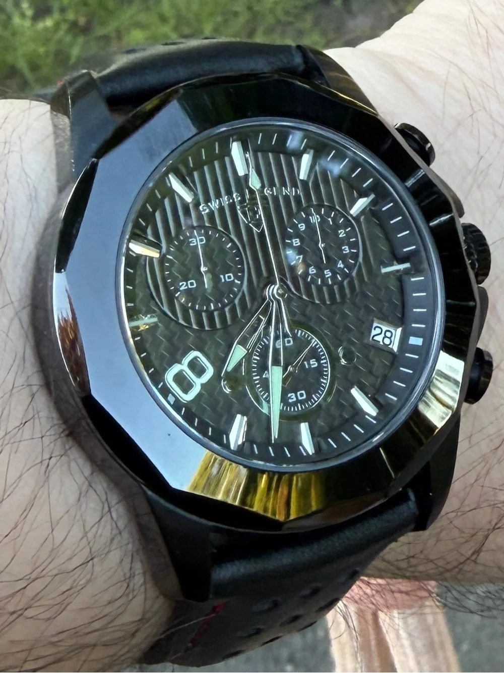 Swiss Legend Black Chronograph Men’s watch | Sapphire Crystal | 45mm